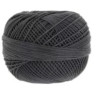 Filo di cotone Lizbeth dimensione 10 - Charcoal n°606 x111m