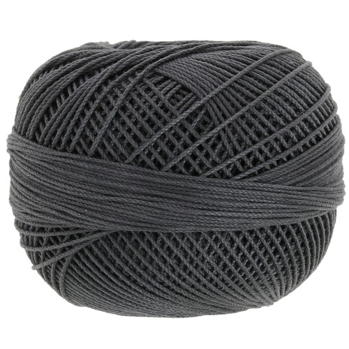 Filo di cotone Lizbeth dimensione 10 - Charcoal n°606 x111m