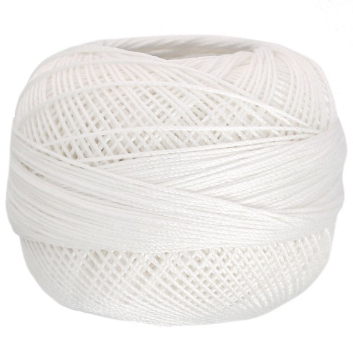 Filo di cotone Lizbeth dimensione 10 - White n°601 x111m