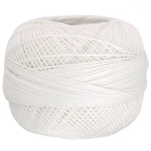 Filo di cotone Lizbeth dimensione 10 - White n°601 x111m
