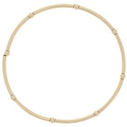Braccialetto elastico con tubi e perline rotonde - Gold filled x1|raw }}