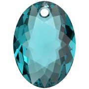 Pendente PureCrystal 6438 Elliptic Cut Pendant 16 mm - Blue Zircon x1|raw }}