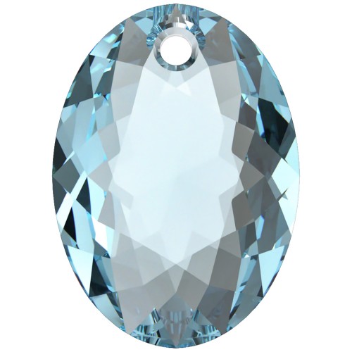 Pendente PureCrystal 6438 Elliptic Cut Pendant 16 mm - Aquamarine x1