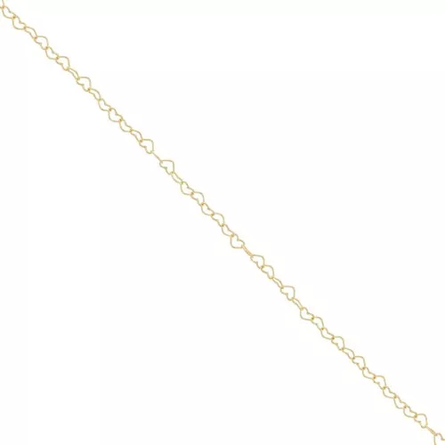 Catena a cuore 2,8 mm - Gold filled x20cm