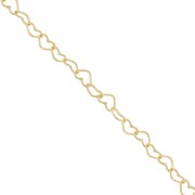 Catena a cuore 2,8 mm - Gold filled x20cm