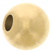 Perlina tonda appiattita 12 mm - foro grande - Acciaio inossidabile 304L dorato x1