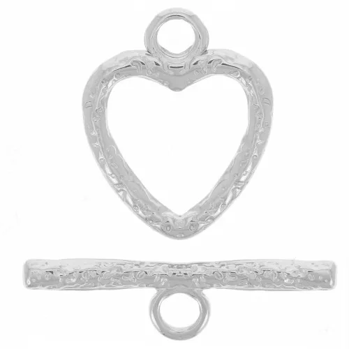 Chiusura a cuore martellato 17x13,5 mm - acciaio inossidabile 304L x1