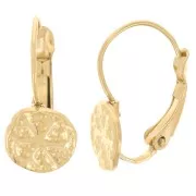 Monachelle da 17 mm - irregolare Sand dollar - Acciaio inossidabile 304L dorato x2