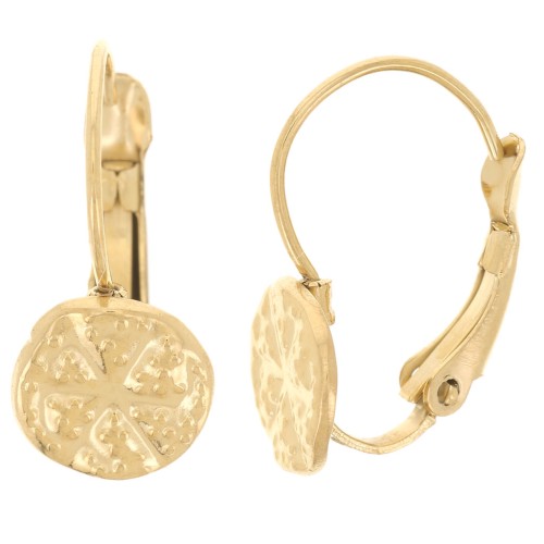 Monachelle da 17 mm - irregolare Sand dollar - Acciaio inossidabile 304L dorato x2