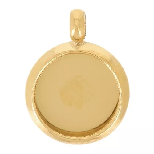 Pendente per cabochon a fondo piatto da 6 mm - Acciaio inossidabile 304L dorato x1