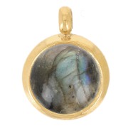 Pendente per cabochon a fondo piatto da 6 mm - Acciaio inossidabile 304L dorato x1