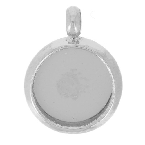 Pendente per cabochon a fondo piatto da 6 mm - Acciaio inossidabile 304L x1