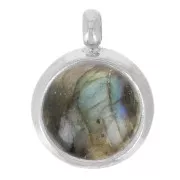 Pendente per cabochon a fondo piatto da 6 mm - Acciaio inossidabile 304L x1