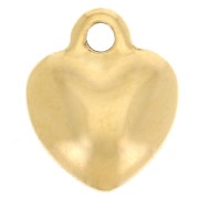 Ciondolo a cuore curvo 12x10 mm - Acciaio inossidabile 304 Gold x1