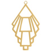 Pendente geometrico - 39x23 mm - Acciaio inossidabile 316L dorato x1|raw }}