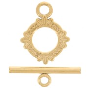 Chiusura a T lavorata per bracciale o collana da 14mm Acciaio inox dorato 304L x1|raw }}