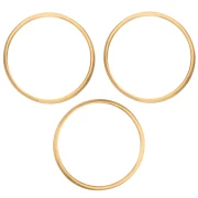 Anelli di montaggio e intreccio circolari da 16 mm - Filo tondo - Acciaio inossidabile 304L Dorato x20