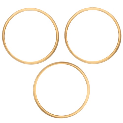 Anelli di montaggio e intreccio circolari da 16 mm - Filo tondo - Acciaio inossidabile 304L Dorato x20