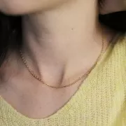 Girocollo maglia forzatina 2 mm - Acciaio inossidabile 304L dorato x46cm