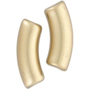 Perline tubolari curve 35x11 mm in acrilico opaco - Oro opaco x6