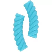 Perline tubolari curve 32x8 mm in acrilico opaco - urchese x6