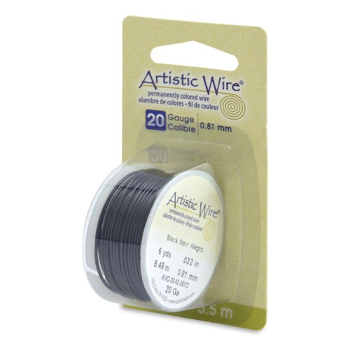 Filo di rame artistico 0,81 mm anti-ossidazione - Nero x5,5m