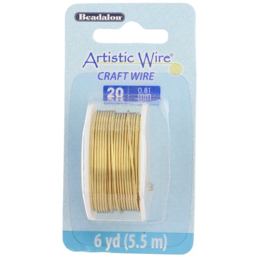 Filo di ottone Artistic Wire 0,81 mm grezzo con trattamento anti-ossidazione x 5,5 m