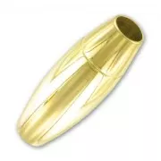 Chiusura magnetica per cordoni 5 mm in Acciaio Inox Dorato x1