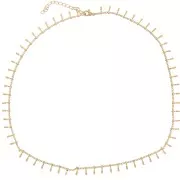 Girocollo maglia gourmette 6,8 mm - Acciaio inox 304L dorato x46cm