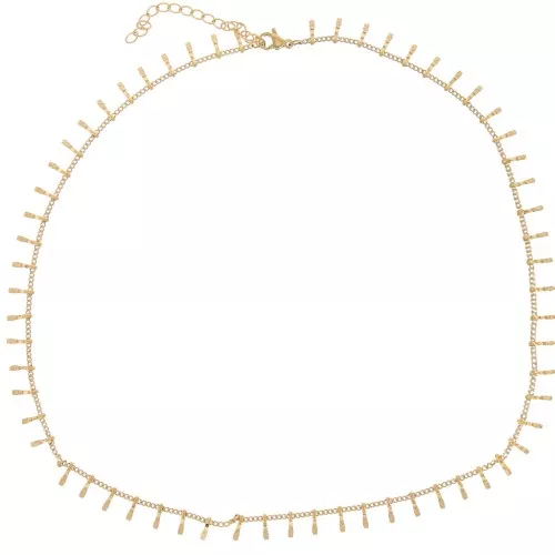 Girocollo maglia gourmette 6,8 mm - Acciaio inox 304L dorato x46cm
