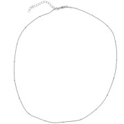 Girocollo maglia serpentina con perline 2 mm - Acciaio inossidabile 304L x46cm|raw }}