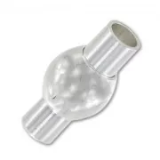 Chiusura magnetica per cordoni 4mm argentato x1