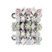 Chiusura Strass PureCrystal 3 file mm. 20 rodio|raw }}