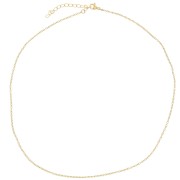 10 collari a maglia Forzatina da 1,6 mm - Acciaio inossidabile 304L Dorato x 40 cm