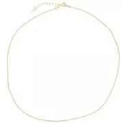 10 collari a maglia Forzatina da 1,6 mm - Acciaio inossidabile 304L Dorato x 40 cm