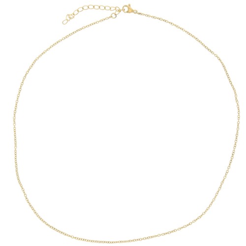10 collari a maglia Forzatina da 1,6 mm - Acciaio inossidabile 304L Dorato x 40 cm