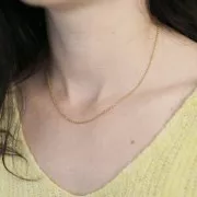 10 collari a maglia Forzatina da 1,6 mm - Acciaio inossidabile 304L Dorato x 40 cm