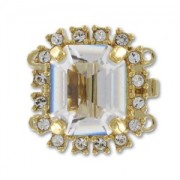 Chiusura 2 file mm. 17 Cabochon PureCrystal Crystal/dorato x1|raw }}