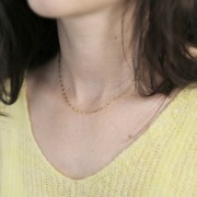 10 girocolli 2 mm - Acciaio inossidabile 304L dorato x46cm