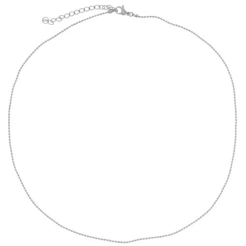 10 girocolli maglia pallina ovale 1,1 mm - Acciaio inox 304L x46cm
