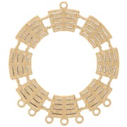 Pendenti da 31 mm - 7 anelli chiusi - Acciaio inossidabile dorato 304L x2