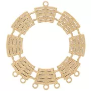 Pendenti da 31 mm - 7 anelli chiusi - Acciaio inossidabile dorato 304L x2