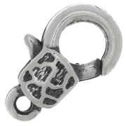 Chiusura moschettone decorata mm. 15 Argentato brunito x1|raw }}