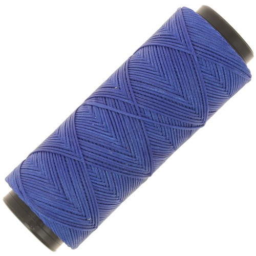 Filato piatto in poliestere cerato Slam Cord per micro macramè 0,8 mm - Blu royal x100m
