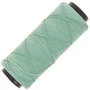 Fil plat en polyester ciré  Slam Cord pour micro macramé 1 mm - Vert mousse x100m