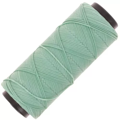 Filo di poliestere cerato piatto Slam Cord per micro macramè da 1 mm - Verde muschio x100m