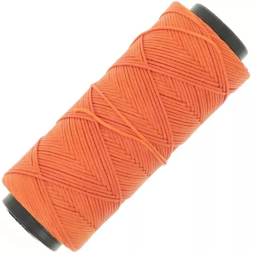 Filo di poliestere cerato piatto Slam Cord per micro macramè 1 mm - Arancione x100m