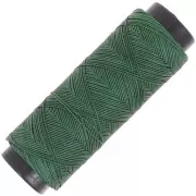 Fil plat en polyester ciré  Slam Cord pour micro macramé 1 mm - Vert forêt x100m