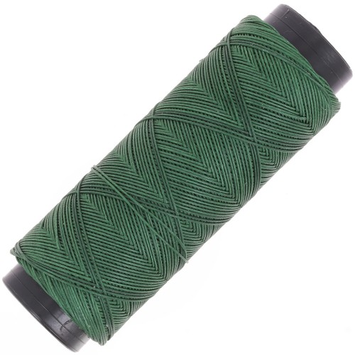 Filato piatto in poliestere cerato Slam Cord per micro macramè 1 mm - Verde bosco x100m