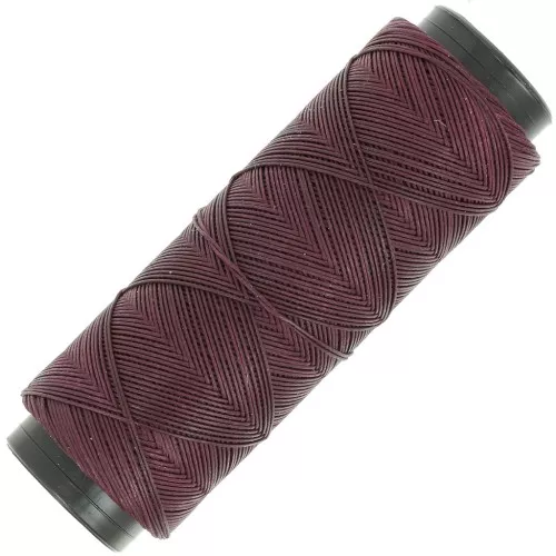 Filato piatto in poliestere cerato Slam Cord per micro macramè 0,6 mm - Melanzana x100m